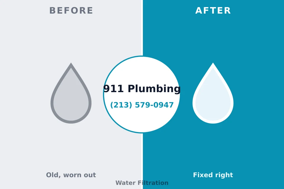 Before and after: plumbing repair Garden City, MI